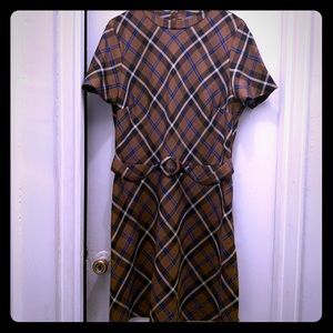 Women’s Dress Brown Checkered - Primark Sz 14
